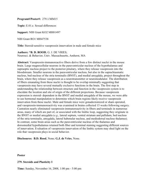 [Abstract Title]. - Society for Neuroscience