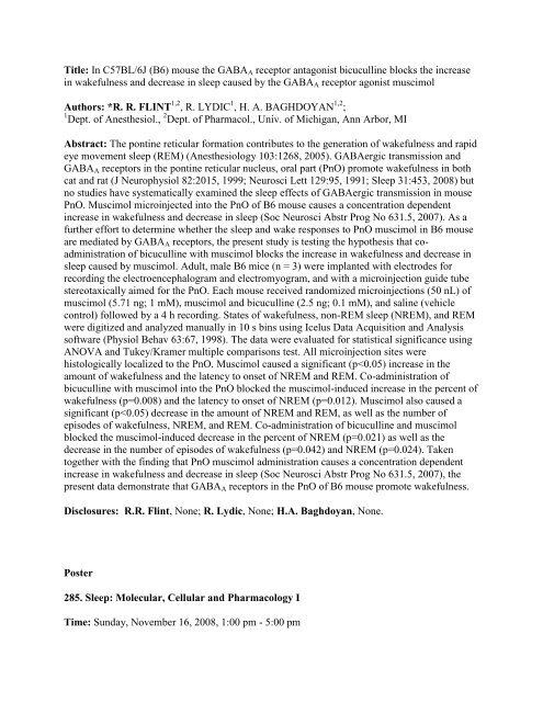 [Abstract Title]. - Society for Neuroscience