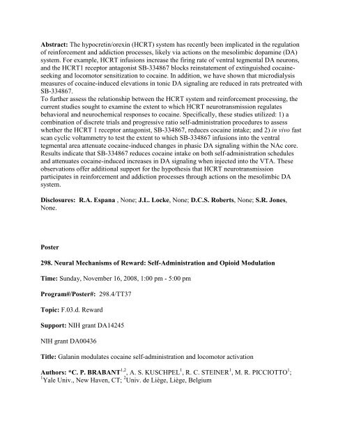 [Abstract Title]. - Society for Neuroscience