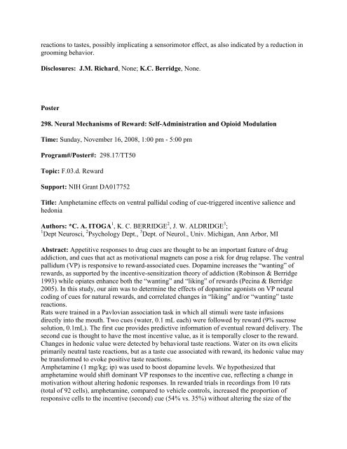 [Abstract Title]. - Society for Neuroscience