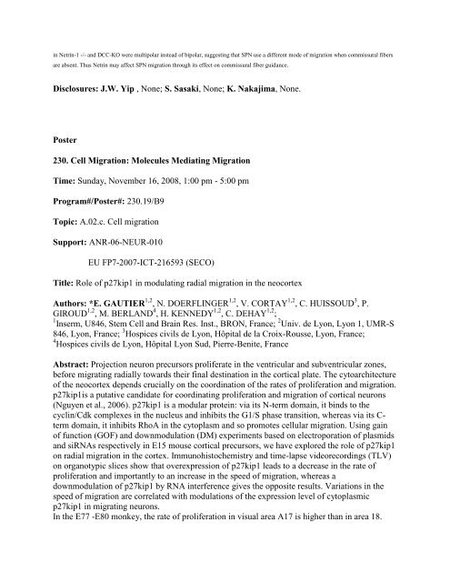 [Abstract Title]. - Society for Neuroscience