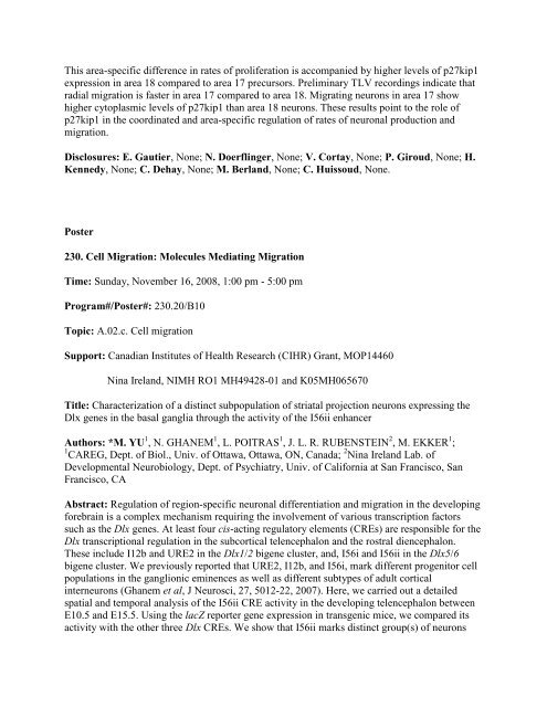 [Abstract Title]. - Society for Neuroscience