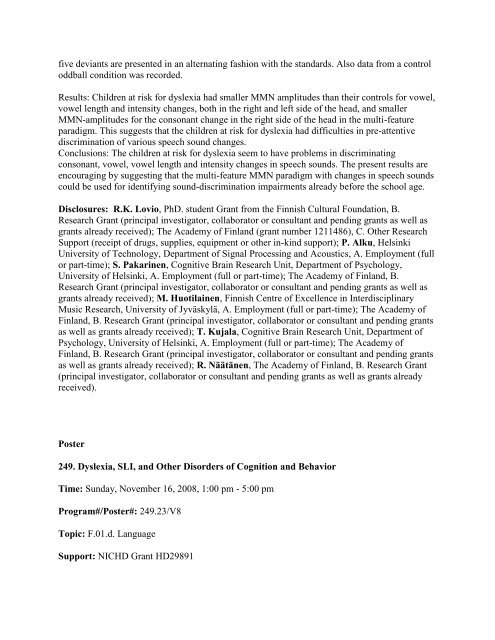 [Abstract Title]. - Society for Neuroscience