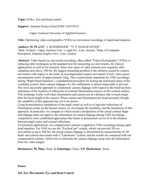 [Abstract Title]. - Society for Neuroscience