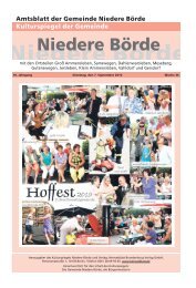 Amtsblatt für die Gemeinde Niedere Börde 5. Jahrgang 07.09.2010 ...