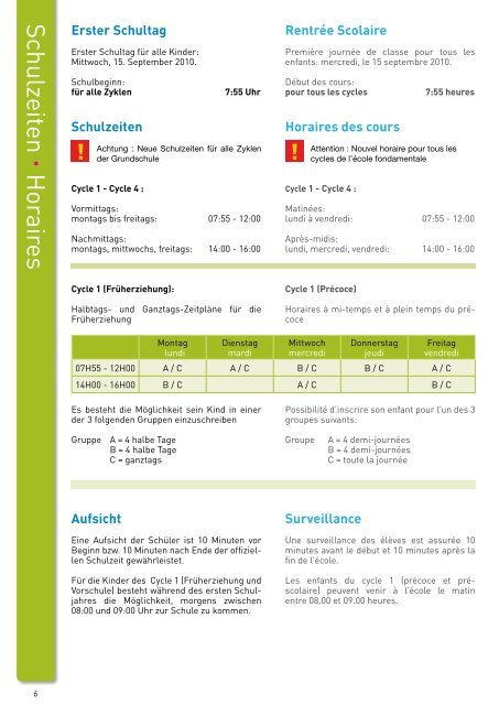 Règlement pour 2010/2011 - Diekirch