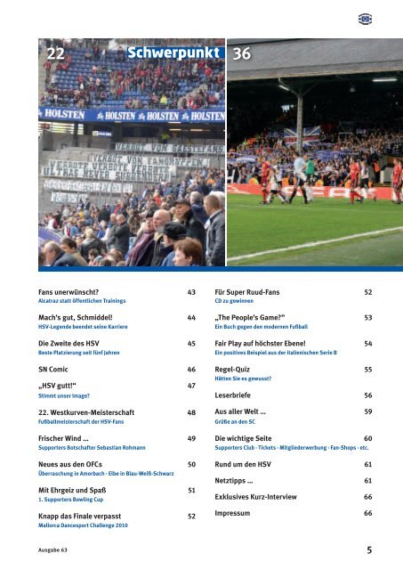 Ausgabe 63 07/2010 - HSV-Supporters