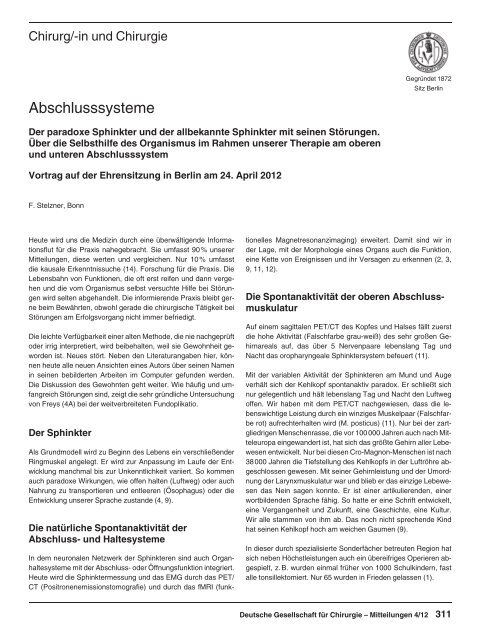 Mitteilungen der Deutschen Gesellschaft für Chirurgie 04/2012