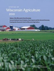 Status of Wisconsin Agriculture 2010 - Agricultural & Applied ...