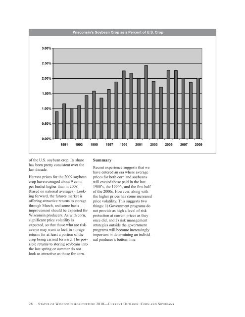 Status of Wisconsin Agriculture 2010 - Agricultural & Applied ...