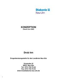 KONZEPTION Drob Inn  - Diakonische Werk Neu-Ulm eV