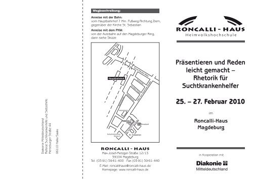 Präsentieren und Reden leicht gemacht - Diakonie Mitteldeutschland