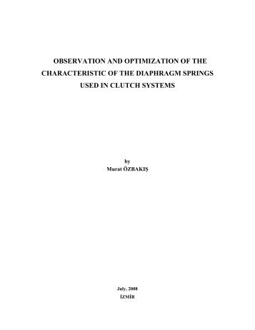 observation and optimization of the characteristic of the diaphragm ...