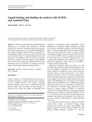 Ligand docking and binding site analysis with PyMOL and Autodock ...