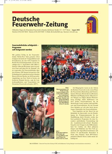 Deutsche Feuerwehr-Zeitung - Deutscher Feuerwehrverband