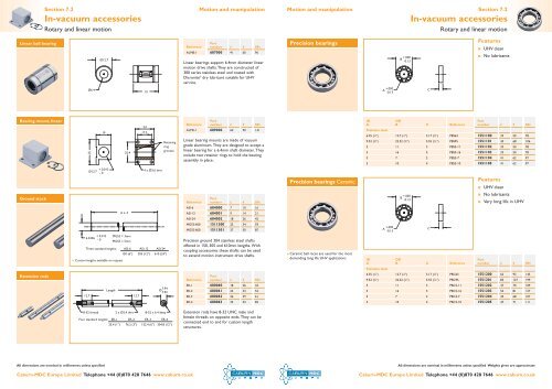 In-vacuum accessories In-vacuum accessories - caburn-mdc europe