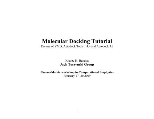 Molecular Docking Tutorial