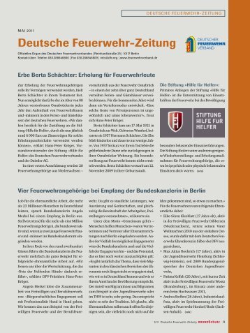 Deutsche Feuerwehr-Zeitung - Deutscher Feuerwehrverband