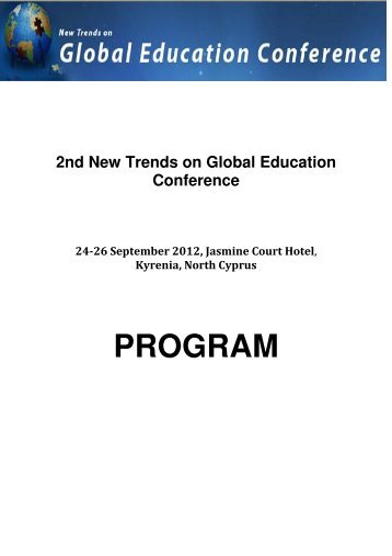 2nd New Trends on Global Education Conference