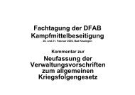 Fachtagung der DFAB Kampfmittelbeseitigung Neufassung der ...