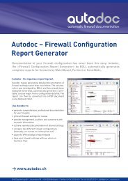 Autodoc – Firewall Configuration Report Generator - SonicWALL