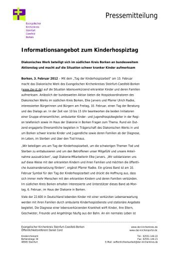 Informationsangebot zum Kinderhospiztag - Evangelischer ...