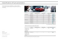 Classification of tyre parameters. - Audi