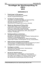 Grundlagen der Abschlussprüfung 1/2 (PW I) 2012