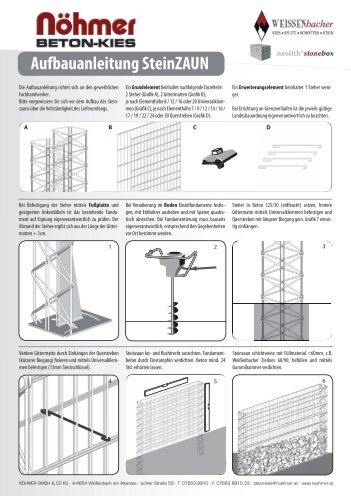 Aufbauanleitung SteinZAUN - NÖHMER