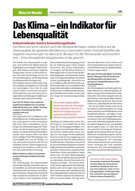 Lebensqualität - Landentwicklung - Steiermark