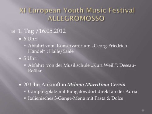 Festival Ã¢ÂÂAllegromossoÃ¢ÂÂ / Emilia Romagna (Italien) - Dessau