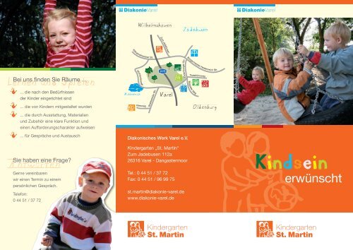 Flyer Kindergarten St.Martin - Diakonie Varel