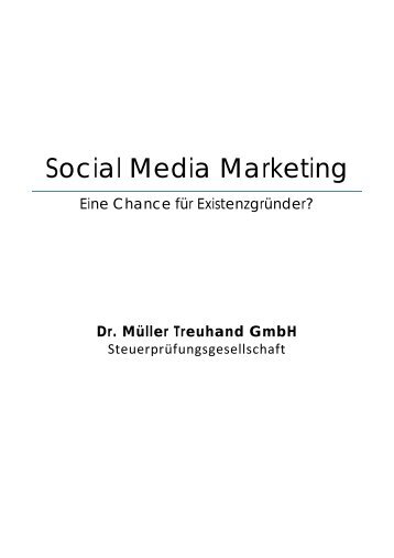 Social Media Marketing - Dr. Müller Treuhand GmbH