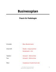 Businessplan Praxis für Podologie - Dr. Müller Treuhand GmbH