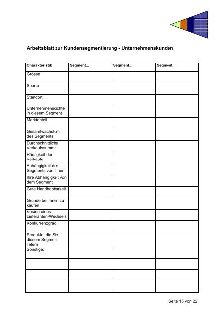 Fragebogen zur Strategieentwicklung