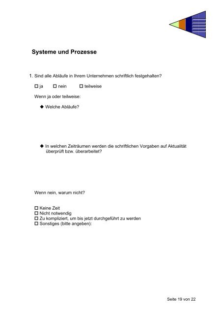 Fragebogen zur Strategieentwicklung