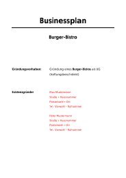 Businessplan Burger-Bistro - Dr. Müller Treuhand GmbH