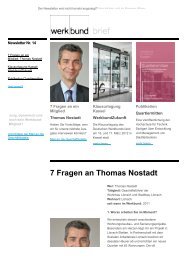 7 Fragen an Thomas Nostadt - Deutscher Werkbund