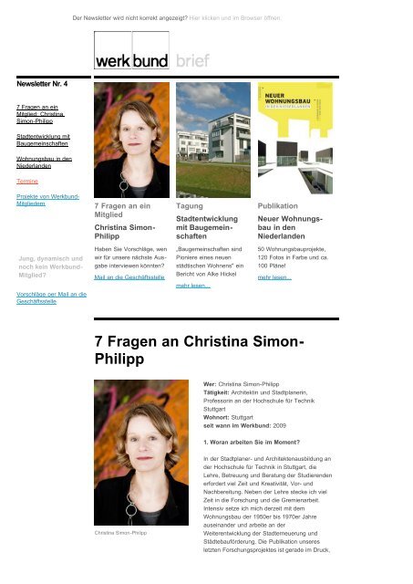 7 Fragen an Christina Simon- Philipp - Deutscher Werkbund