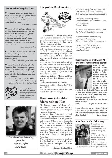 Mieminger Dorfzeitung September 2009 - Gemeinde Mieming ...