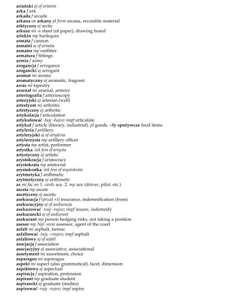 a learner's polish-english dictionary