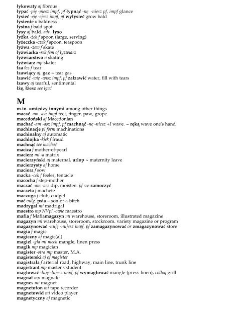 a learner's polish-english dictionary