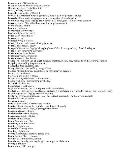 a learner's polish-english dictionary