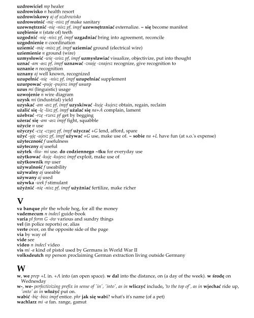 a learner's polish-english dictionary