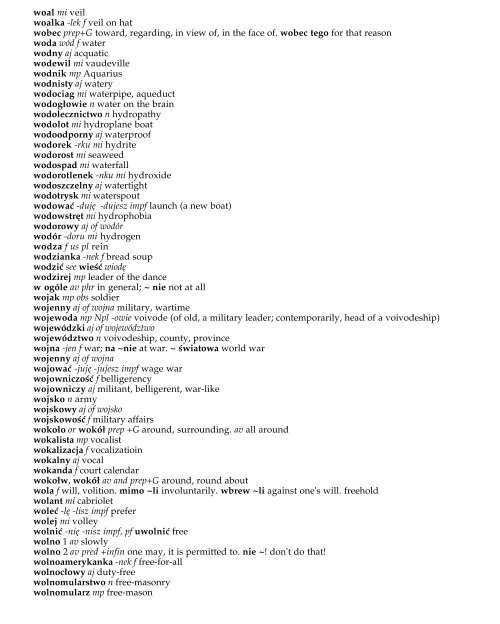 a learner's polish-english dictionary