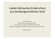 Lokales Netzwerk Kinderschutz aus familienrechtlicher Sicht - Dessau