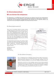 Hausanschluss Strom N Ergie Aktiengesellschaft