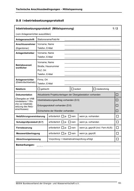 TAB Mittelspannung 2008 - N-ERGIE Netz GmbH