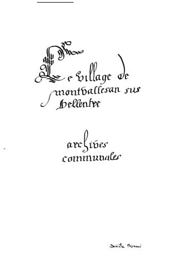 VALEZAN ARCHIVES COMMUNALES 17924975 SUPPLEMENT ...