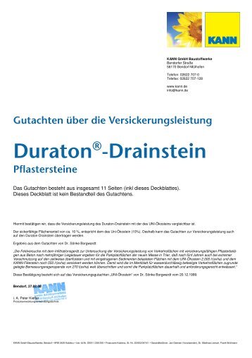 Drainstein Pflastersteine - Kann GmbH